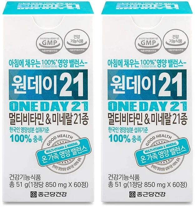 종근당건강 원데이21 멀티비타민 앤 미네랄