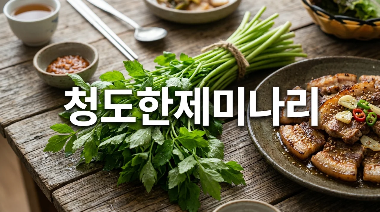 청도한제미나리 완벽 가이드: 효능부터 삼겹살 꿀조합 레시피까지
