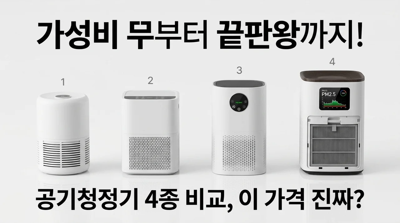 역대급 가성비부터 끝판왕까지! 공기청정기 4종 비교, 이 가격 실화인가요?