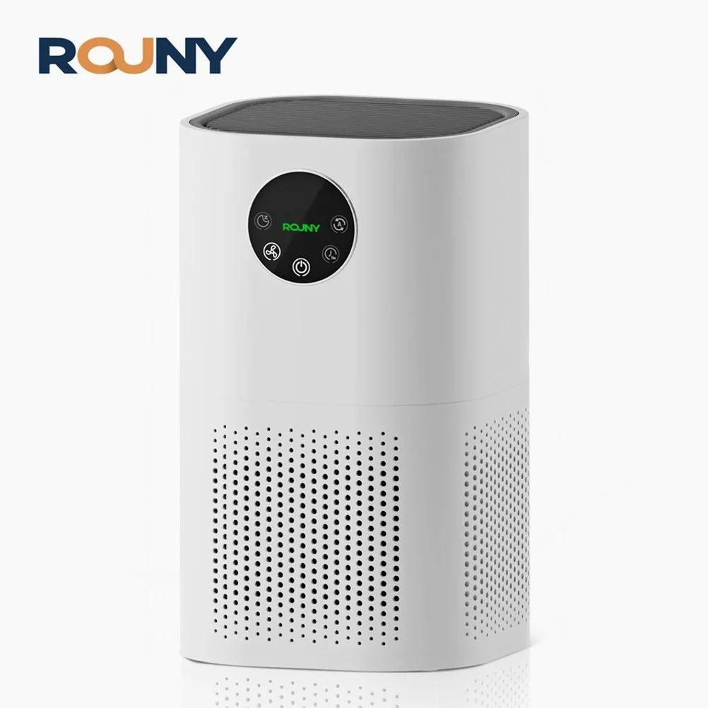 ROUNY 대용량 공기청정기 50제곱미터 커버 미세먼지 제거 H13 트루HEPA 360흡입