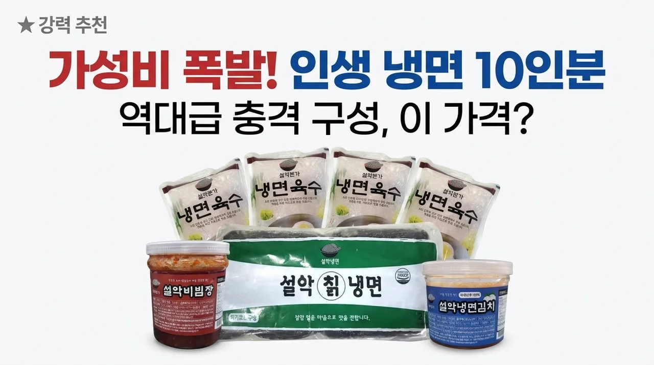 냉면 10인분이 이 가격? 가성비 폭발하는 인생 냉면 추천 BEST 4
