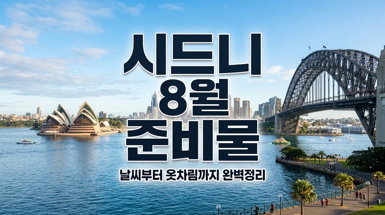 시드니 8월 여행 준비물 리스트: 날씨 맞춤 옷차림부터 필수템까지 총정리