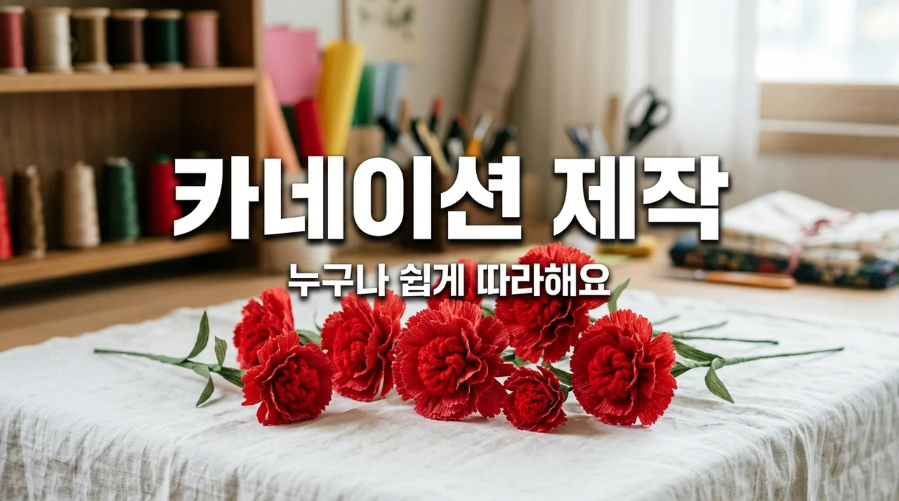카네이션 만드는법 BEST 3! 색종이부터 양말목까지 초간단 가이드