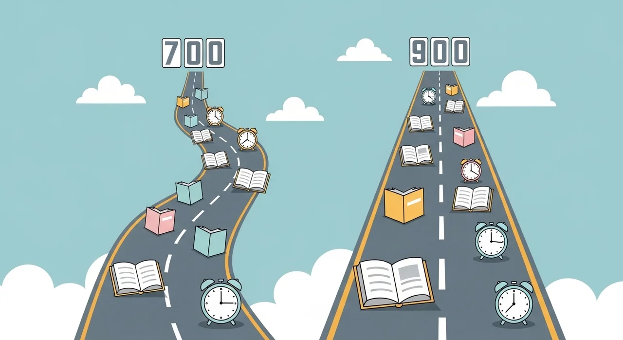 목표 점수별 권장 공부 시간과 전략