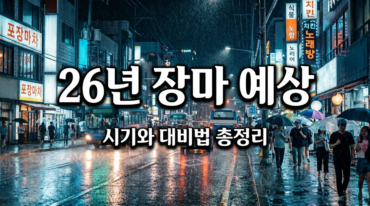 26년 장마 예상 시기 및 지역별 시작일 총정리! 폭우 대비 필수 체크리스트