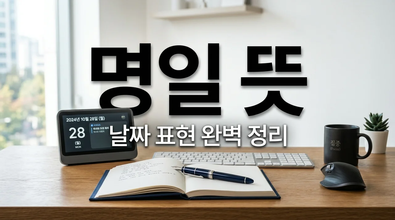 명일 뜻과 금일 익일 작일 차이, 비즈니스 날짜 표현 완벽 정리
