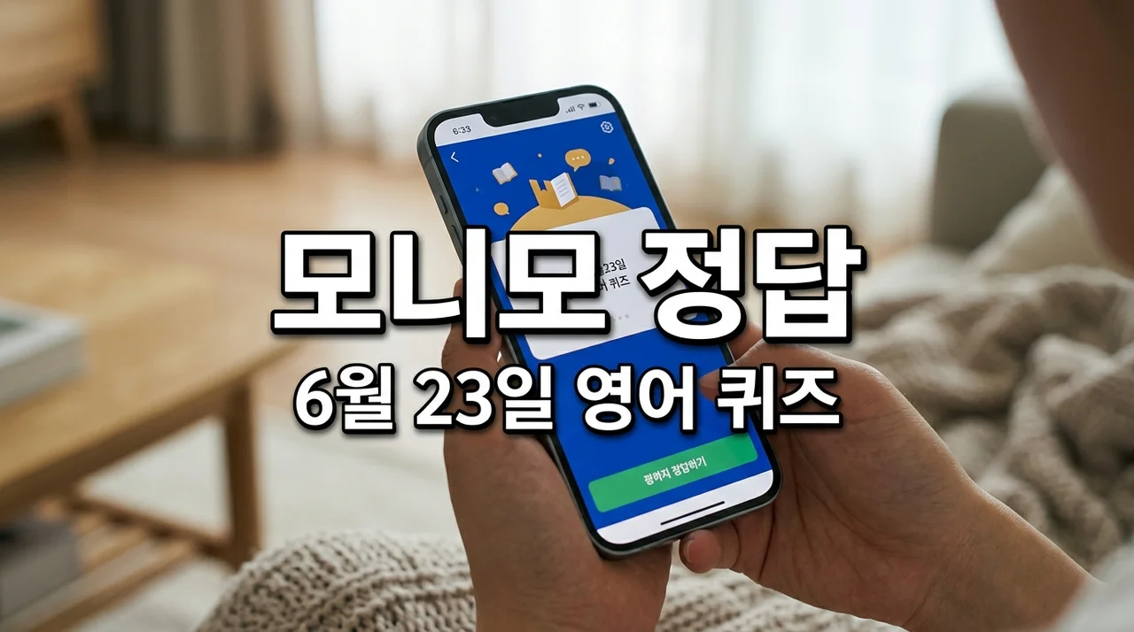 모니모 영어 퀴즈 6월 23일 정답: high hopes 뜻과 포인트 받는 법