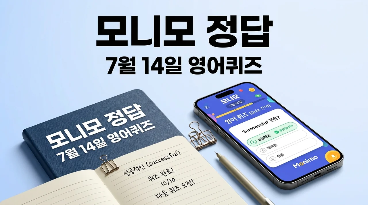 모니모 영어 7월 14일 정답 공개! be into 뜻과 실생활 활용법 정리