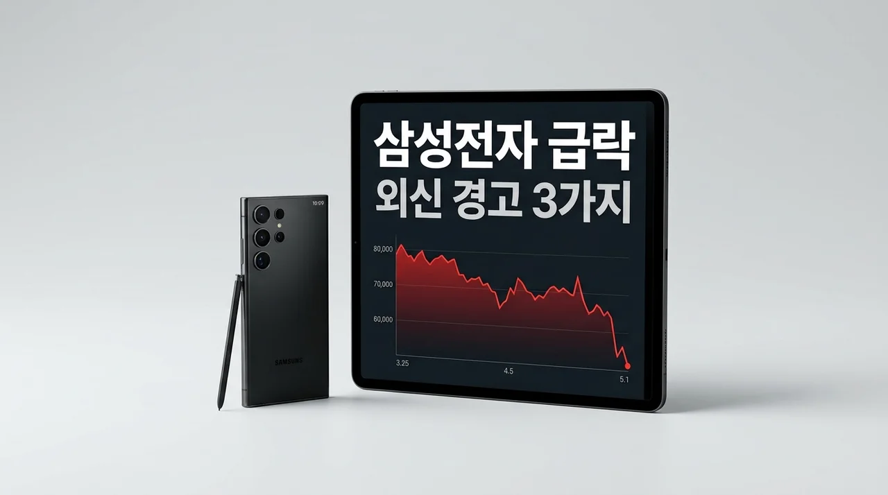 삼성전자 주가 급락, 외신이 경고한 '3가지 위험'과 반등 시나리오 분석