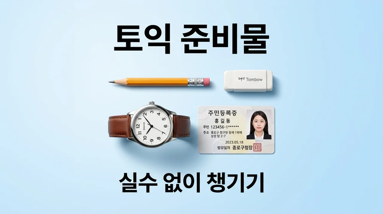 토익 준비물 완벽 체크리스트! 규정 신분증 종류와 주의사항 총정리 (2026 최신)
