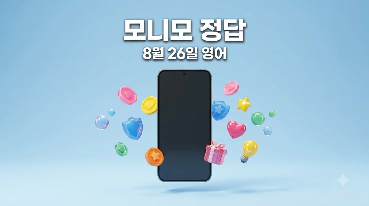 모니모 영어 8월 26일 정답 확인 및 젤리 현금화 꿀팁 총정리