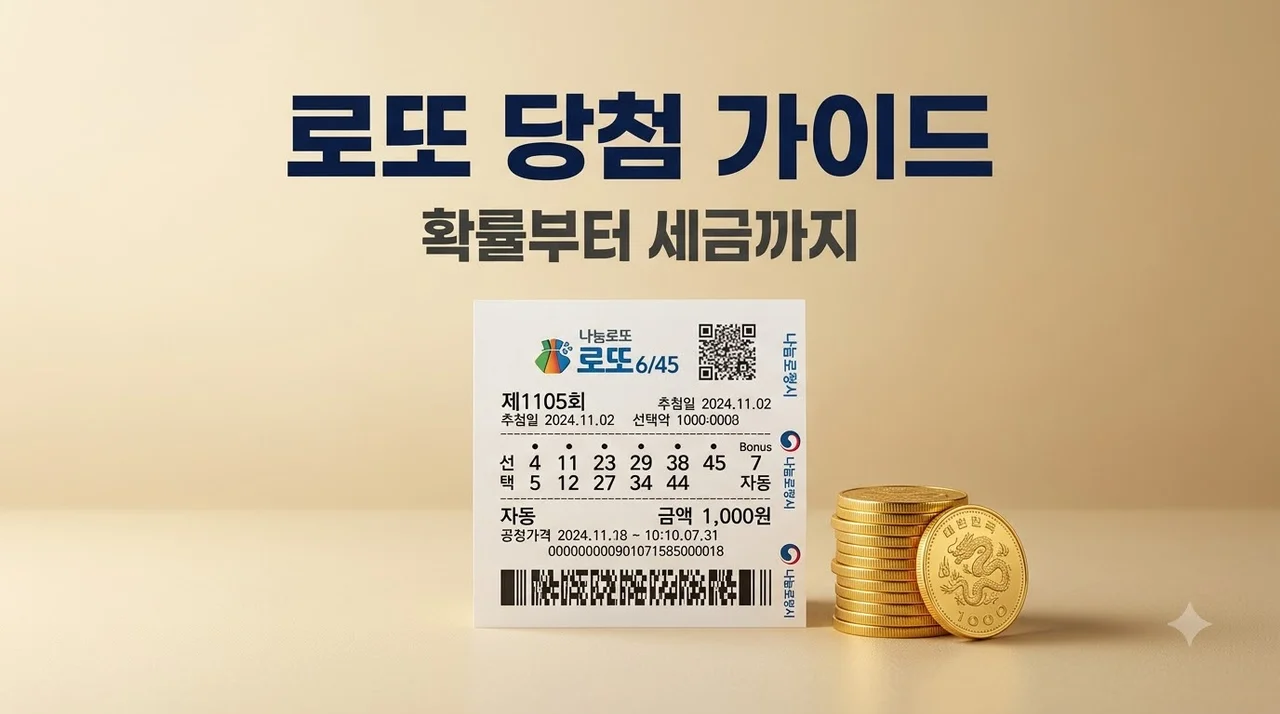 로또 1등 당첨 확률 높이는 법과 세금 계산 및 수령 방법 총정리